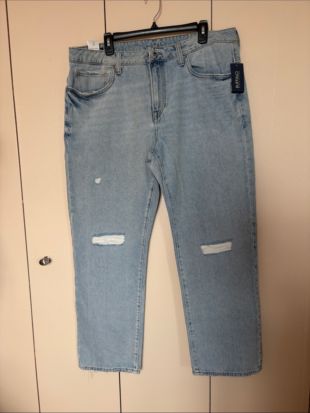 Buffalo David Bitton Light Blue Relaxed Distressed Men’s Jeans